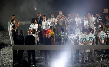 Los festejos del Real Madrid tras lograr la decimotercera