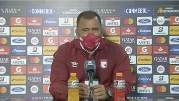 Harold Rivera luego de la derrota contra Fluminense