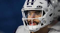 NASHVILLE, TENNESSEE - DECEMBER 29: Dak Prescott #4 of the Dallas Cowboys looks on from the tunnel prior to the game against the Tennessee Titans at Nissan Stadium on December 29, 2022 in Nashville, Tennessee.   Andy Lyons/Getty Images/AFP (Photo by ANDY LYONS / GETTY IMAGES NORTH AMERICA / Getty Images via AFP)