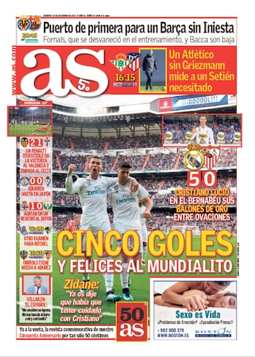 Las portadas de AS de diciembre