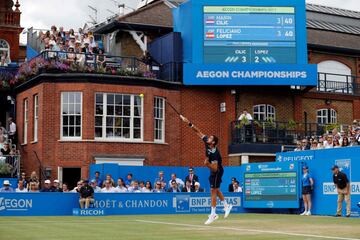 Marin Cilic durante la final del Torneo de Queen's.