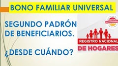 Segundo Bono Universal: ¿quién lo cobrará primero?