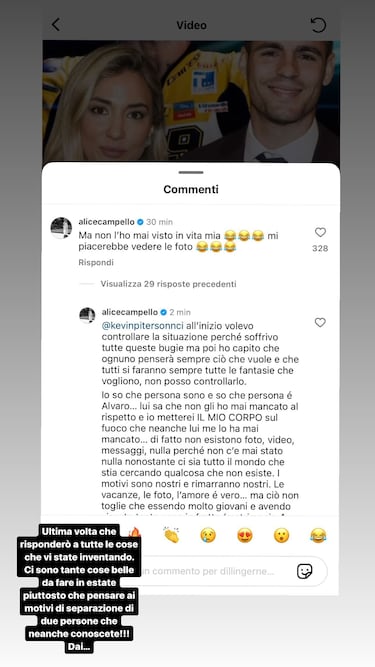 Alice Campello estalla ante los rumores sobre una posible infidelidad a ?lvaro Morata