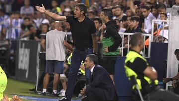 Pellegrino durante el partido contra el Barça.