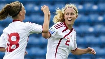 Line Roddick Hansen in action for Denmark.