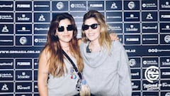 Dalma y Gianinna fueron a alentar al Lobo de Diego Maradona contra River