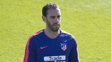 Godín en un entrenamiento.