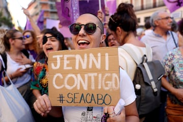 Imagen de una manifestacin en Madrid en apoyo a Jenni Hermoso el 28 de agosto de 2023.