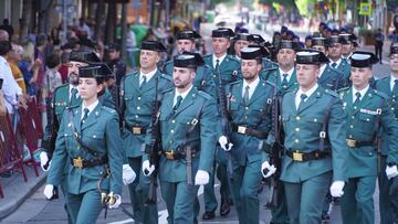 Agentes de la Guardia Civil junto durante la inauguración los actos conmemorativos por la Patrona de la Guardia Civil, a 2 de octubre de 2023, en Logroño, La Rioja (España). Estos actos se celebran anualmente durante la semana anterior al día 12 de octubre, día de la Virgen del Pilar, Patrona del Cuerpo, en una ciudad del territorio nacional. Tras la inauguración se hace el acto de Homenaje e Izado Solemne de la Enseña Nacional.
02 OCTUBRE 2023;PATRONA;GUARDIA;CIVIL;SEGURIDAD;NACIONAL;PILAR;VIRGEN;RELIGIÓN;
Alberto Ruiz / Europa Press
02/10/2023