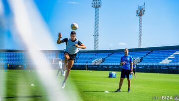 Carcedo durante un entrenamiento.