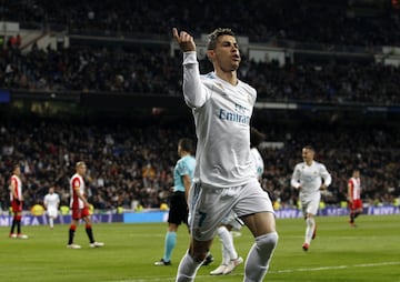 Partido entre el Real Madrid y el Girona el 18 de marzo del 2018.