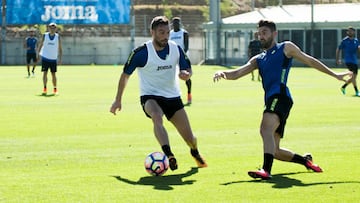 Arbilla se ejercita con el grupo siete meses despu¨¦s