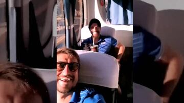 La encendida previa de Abreu y Peric antes de medirse a la U