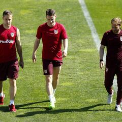 El Atleti se entrenó con la duda de Gameiro para recibir a Osasuna