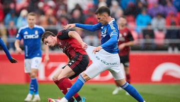 Panichelli anotó el tanto de la victoria ante el Oviedo.
