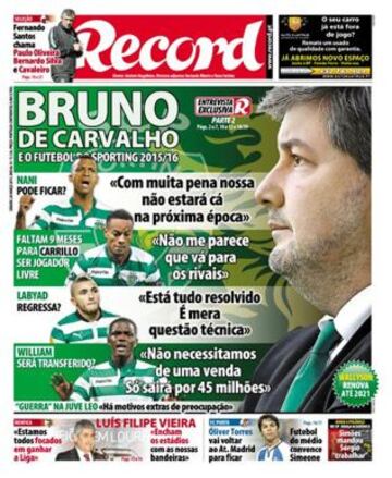 Portadas de la prensa deportiva