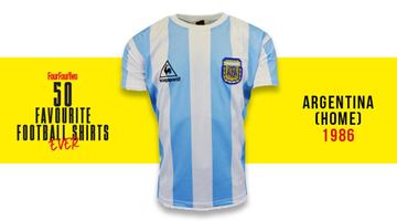 Equipación local para el Mundial de 1986.