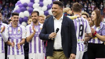 18/05/19 PARTIDO DE PRIMERA DIVISION REAL VALLADOLID - VALENCIA CELEBRACION POR LA PERMANENCIA RONALDO