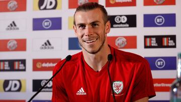 Gareth Bale, en la rueda de prensa previa al Gales-Croacia de clasificaci&oacute;n para la Eurocopa 2020.