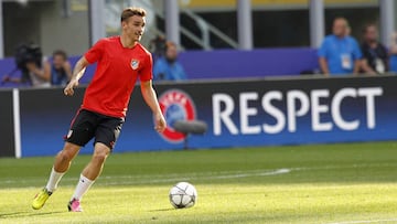 Griezmann durante un entrenamiento.