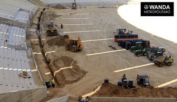 Obras en el Wanda Metropolitano: la cubierta ya est¨¢ terminada