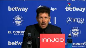 Simeone: "Lo m¨¢s bonito es c¨®mo acab¨® el equipo, sin nervios..."