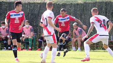 Raúl de Tomás, en el Rayo Vallecano-Espanyol de este sábado.