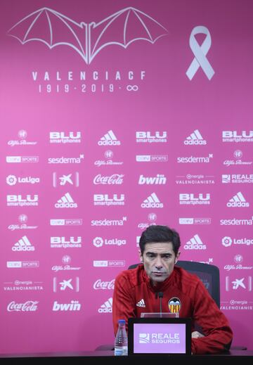Rueda de prensa de Marcelin, entrenador del Valencia.