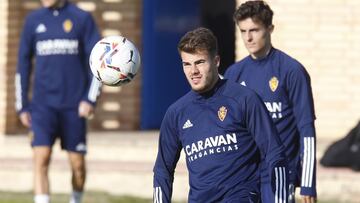 Chavarr&iacute;a, en el entrenamiento de esta ma&ntilde;ana.