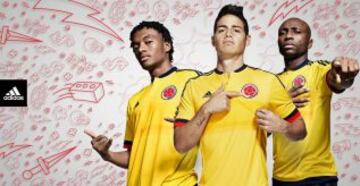 Los jugadores de la Selección Colombia mostraron a través de sus redes sociales la nueva camiseta.