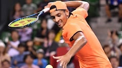 Nick Kyrgios celebra su victoria ante David Goffin en la final del Torneo de Tokio.