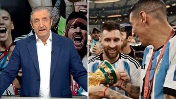 Surrealista total: la celebración de Messi en el estadio... ¡es con una copa totalmente falsa e inventada!