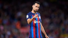 BARCELONA, SPAIN - NOVEMBER 05: Sergio Busquets of FC Barcelona reacts during the LaLiga Santander match between FC Barcelona and UD Almeria at Spotify Camp Nou on November 05, 2022 in Barcelona, Spain. (Photo by Silvestre Szpylma/Quality Sport Images/Getty Images)
PUBLICADA 29/12/22 NA MA12 1COL