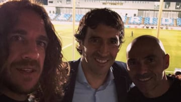 Raúl, Puyol y De la Peña vieron al Juvenil de Guti en Valdebebas