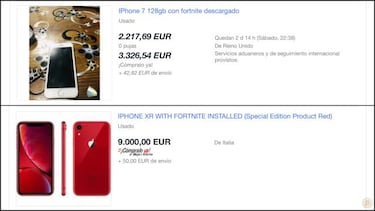eBay se empieza a llenar de iPhones con Fortnite instalado a precios desorbitados