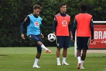 Boys in Brazil | Neymar taking part in a training session at Tottenham Hotspur's Enfield Training Centre.