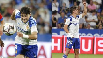 Iván Azón y Giuliano Simeone.