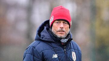 Preud&#039;homme, durante un entrenamiento. 