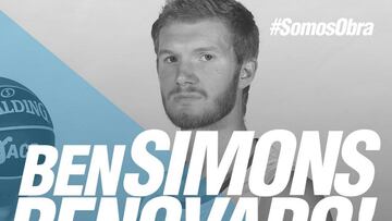 Ben Simons renueva por una temporada m&aacute;s con el Obradoiro.