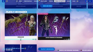 fortnite ciri yennefer the witcher nuevas skins