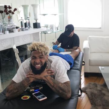 Odell Beckham Jr., ugador profesional estadounidense de fútbol americano, 'sufriendo' una de las sesiones de Ganga.