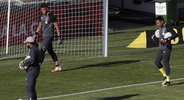 Brayan Cortés y Miguel Pinto compartieron en Colo Colo.