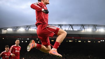 Florian Wirtz finally got off the mark on an emotional afternoon at Anfield, who remembered the late Diogo Jota.