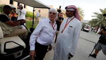 Bernie Ecclestone est&aacute; en el GP de Bahr&eacute;in.