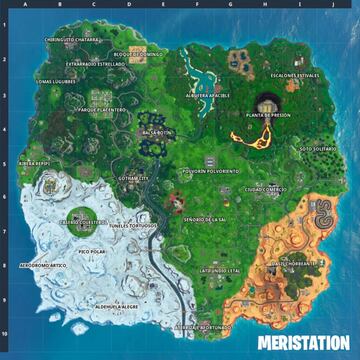 La isla de Fortnite a fecha 25/09/2019