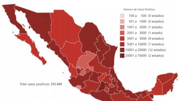 Mapa y casos de coronavirus en México por estados hoy 28 de julio