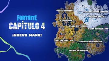 Arte oficial del nuevo mapa de la isla durante Fortnite Cap&iacute;tulo 4 - Temporada 1