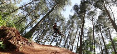 Reece Wilson se entrena en un bosque de Earlston