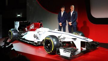 Leclerc y Ericsson, con el Alfa Romeo Sauber. 