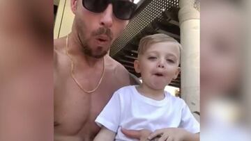 Sergio Ramos y su hijo Marco: duelo de 'caritas' y 'morritos'